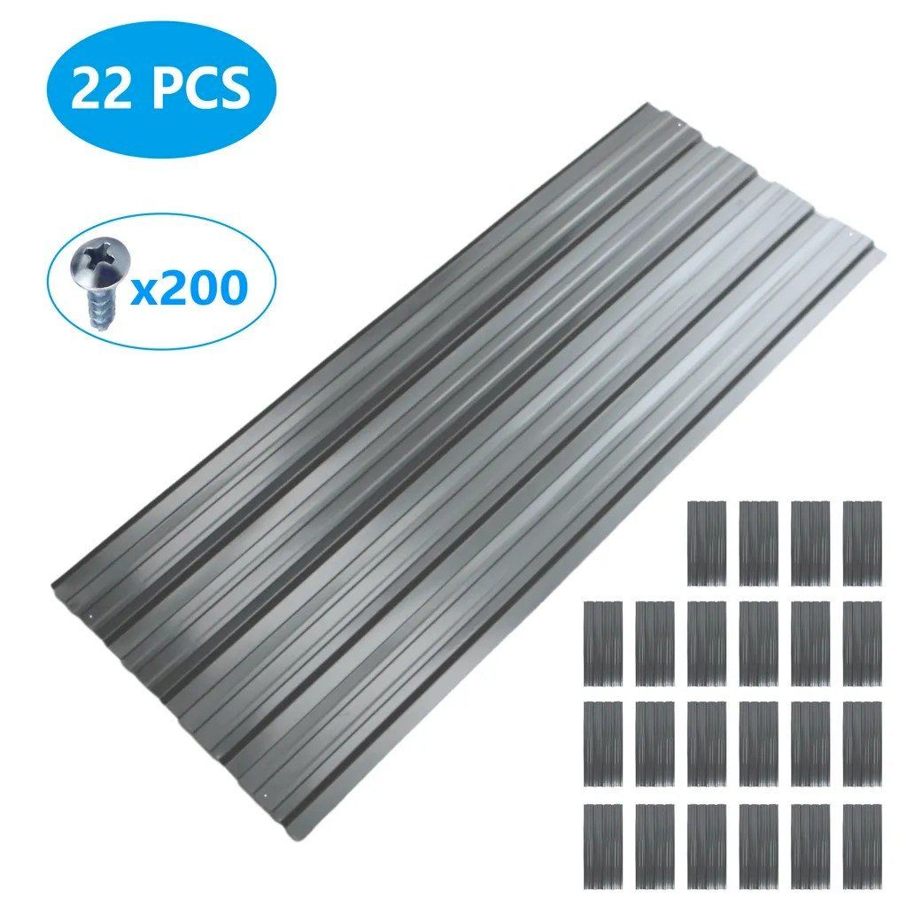 Profile: 22x Trapezblech 108cm x 42.6cm Grau – Neu und originalverpackt aus Bottighofen von zaap