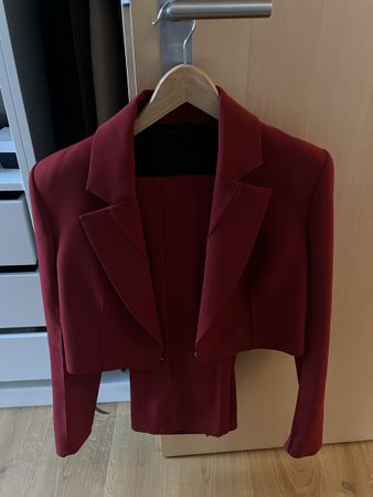 Patrizia Pepe Suit, Burgundy Red