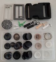 Knöpfe, Schnallen, Reissverschlüsse: Nähzubehör-Set