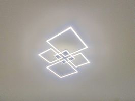 Moderne Deckenlampe – 4 Quadrate – Silber