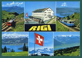 Rigi, 6 Ansichten, um 1985, gelaufen, Grossformat