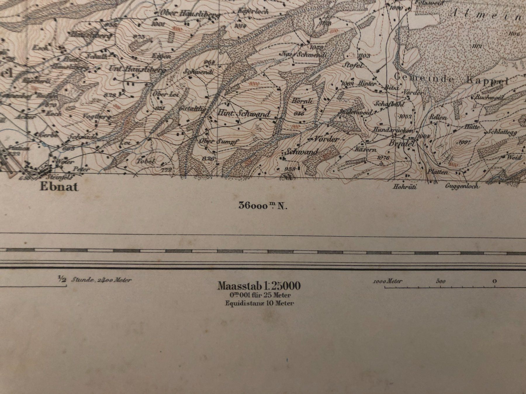 Landkarten & Atlanten: Siegfriedatlas Bl. 234: Kappel 1879 – Gebraucht aus Zürich von allp 5