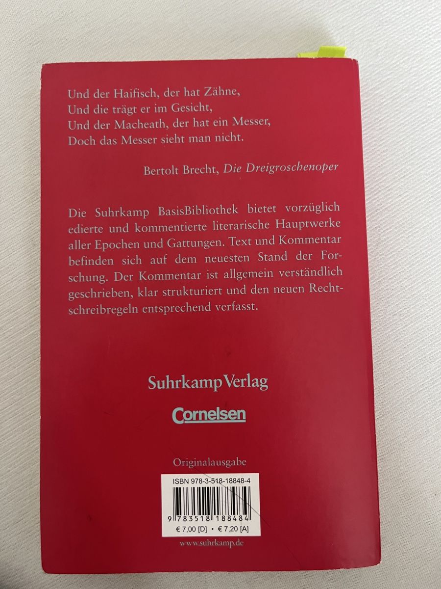 Libri: Die Dreigroschenoper Bertolt Brecht – Usato da Bottmingen venduto da vera_am 1