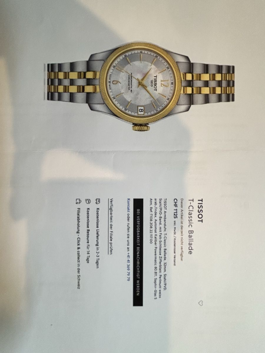 Tissot Orologi: TISSOT Ballade Lady – Nuovo (secondo la descrizione) da Ehrendingen venduto da Gintonic1991 1