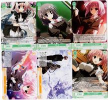 6 diverse Weiss Schwarz Karten aus der Serie Rose Makura