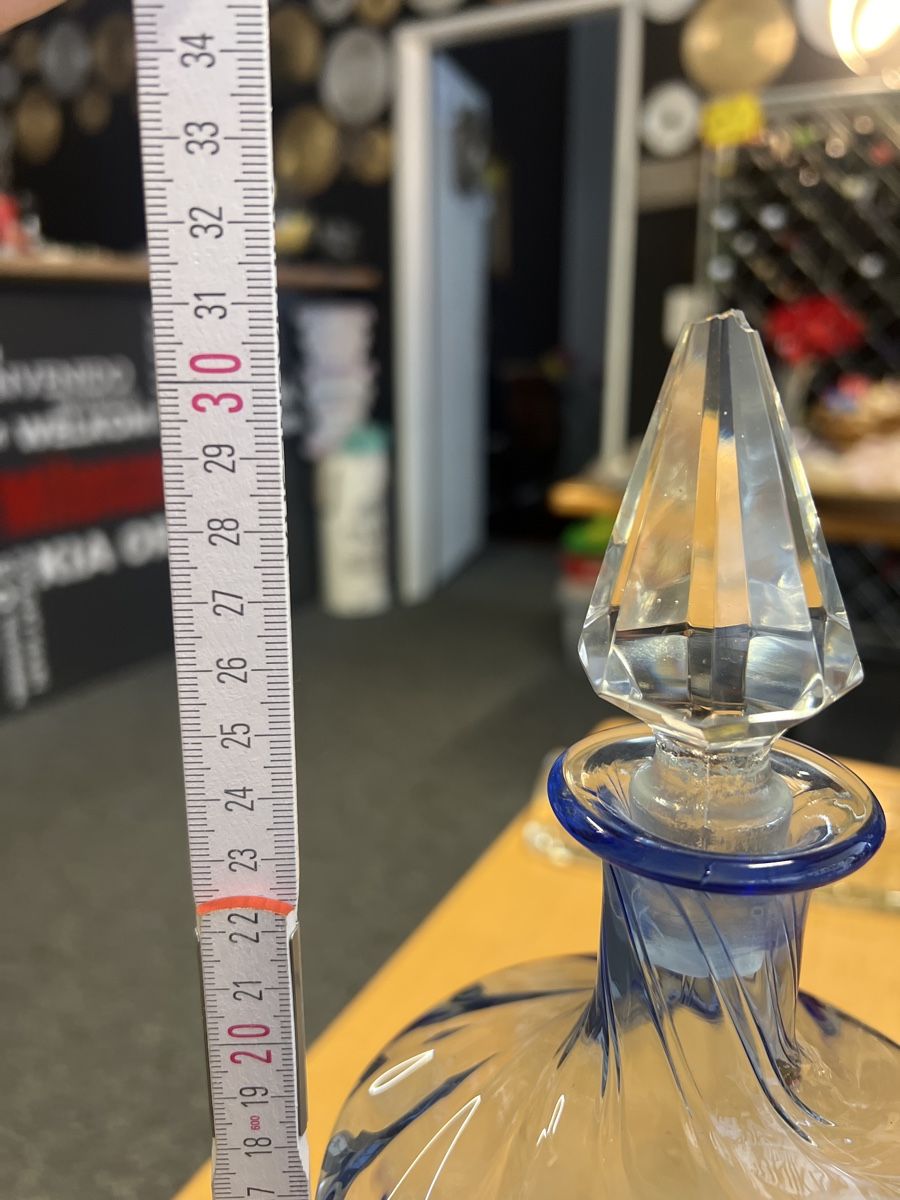 Caraffe: Blaue Glaskaraffe mit Kristallverschluss 30cm 👍 – Usato da Rorschach venduto da TrendyDeals 4