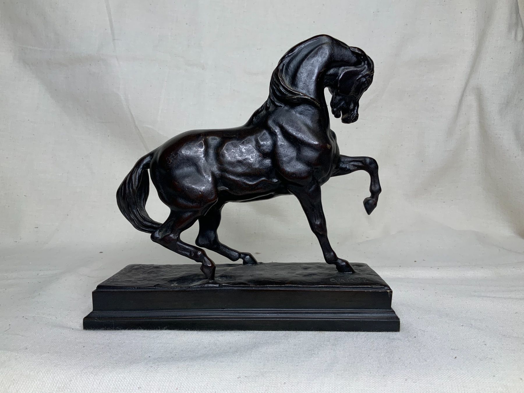 Skulpturen & Statuen: Barye Pferd / Barbedienne / Barye cheval Turc – Gebraucht aus La Heutte von Mikeller74