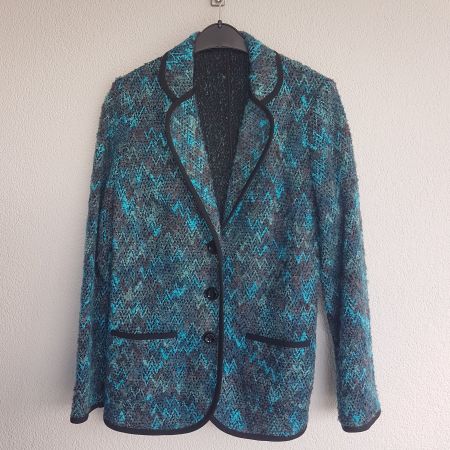 Jacke Sommermann Gr.40 blau gemustert