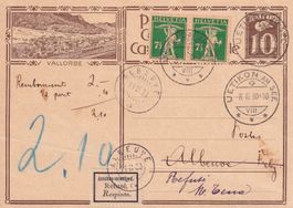 Bildpostkarte Vallorbe 13.11.30