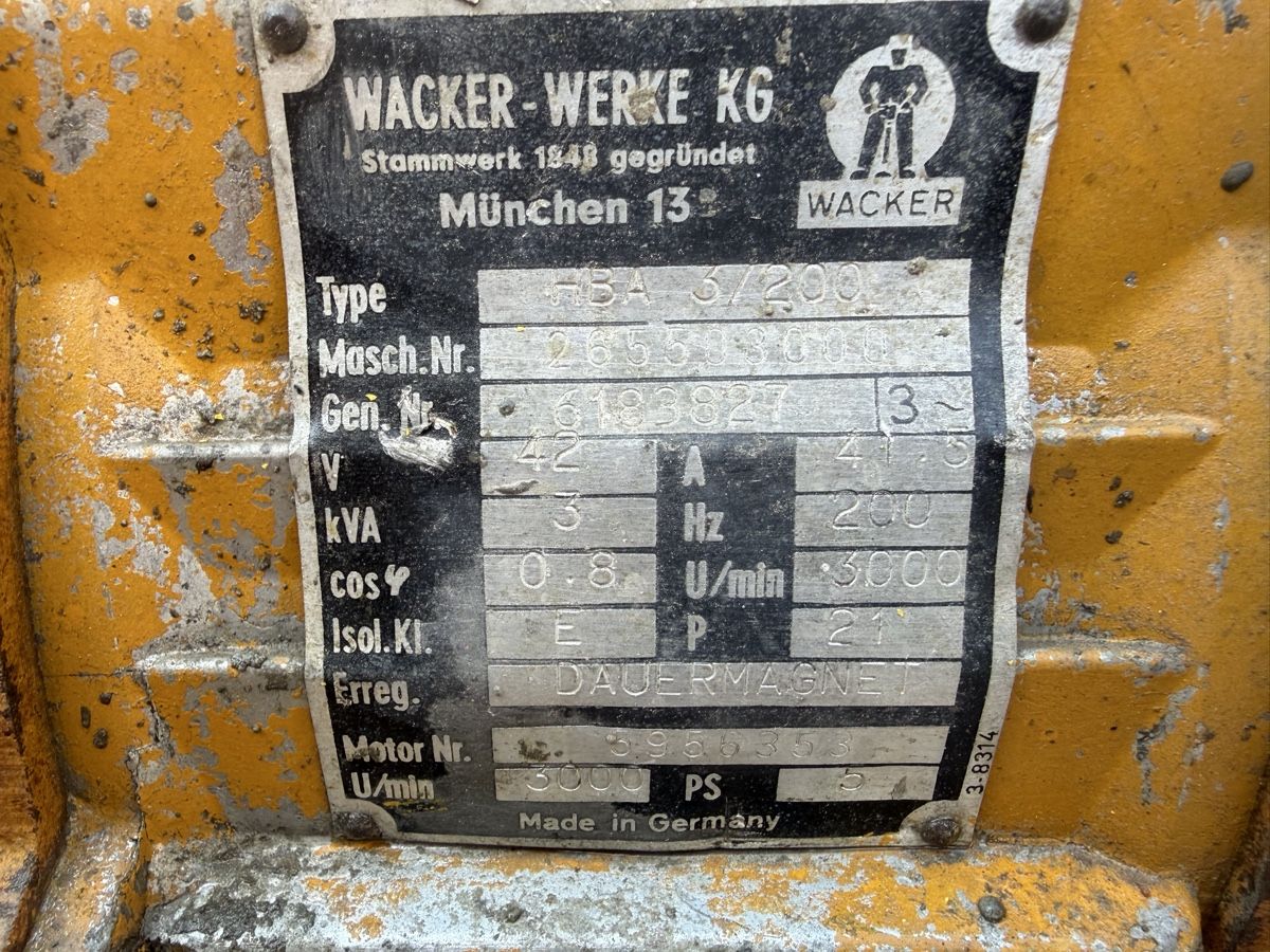 Stromgeneratoren: Stromerzeuger Wacker – Defekt aus Niederbipp von baggerch 5