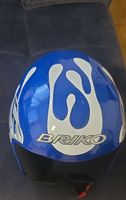 Briko Skihelm, Top Zustand, Grösse M, Blau/Weiss Design