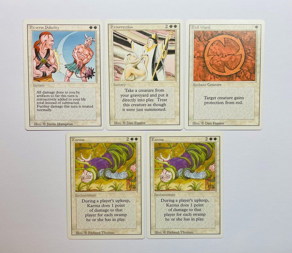 Magic The Gathering Sammelbilder & Trading cards: Magic The Gathering Weiss Uncommon 5x Revised – Gebraucht aus Duggingen von nad_6yzh