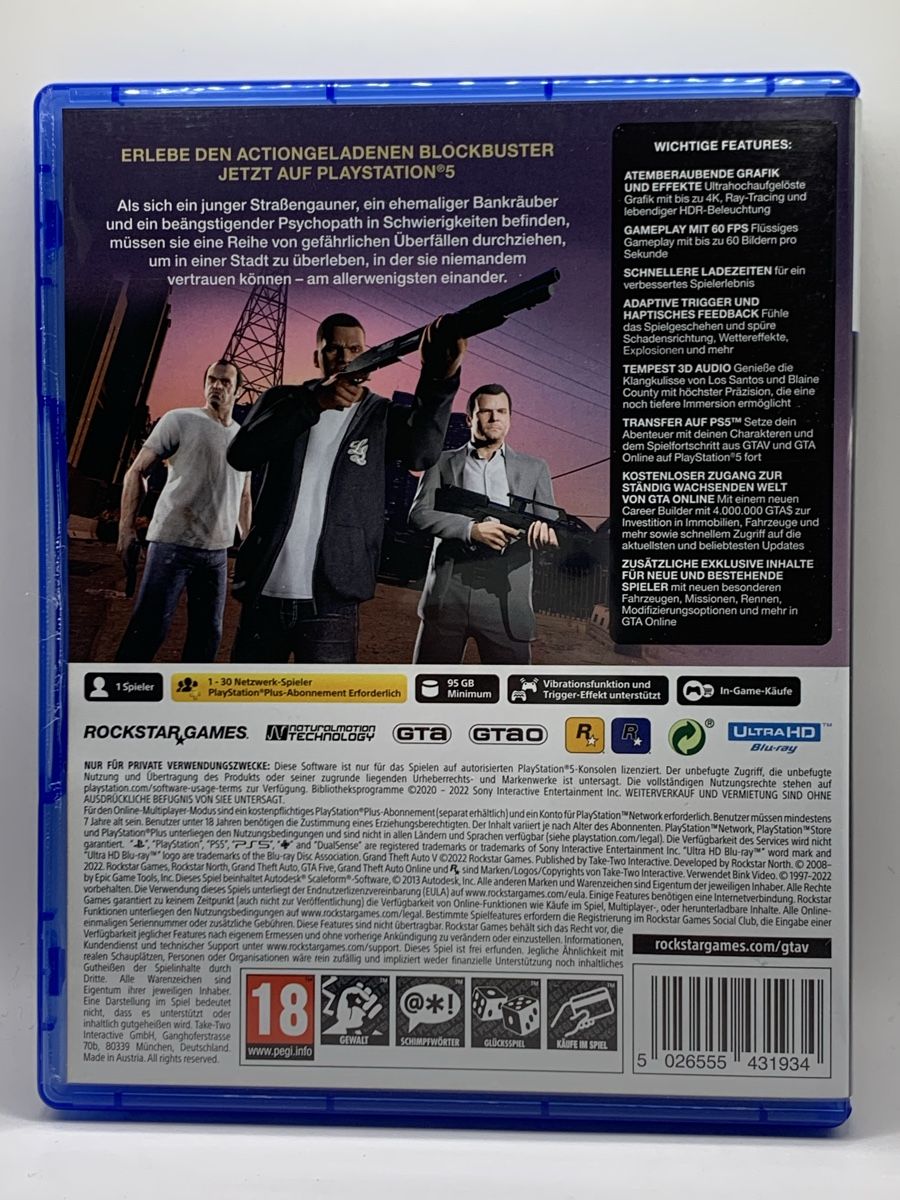 Sony Spiele: Grand Theft Auto V - PS5  – Neu (gemäss Beschreibung) aus Ostermundigen von RG-Collector 1