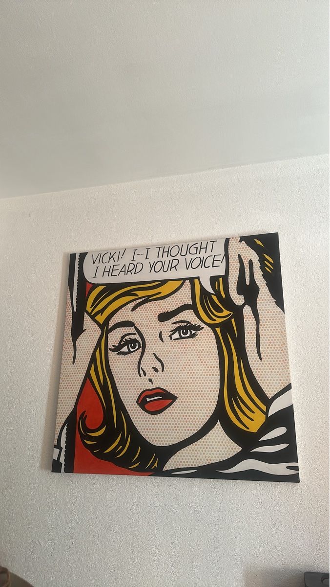 Gemälde: Tableau Pop Art Style Lichtenstein XL- 'Vicki !' Unique – Neu (gemäss Beschreibung) aus Massongex von SwissDistributor 1