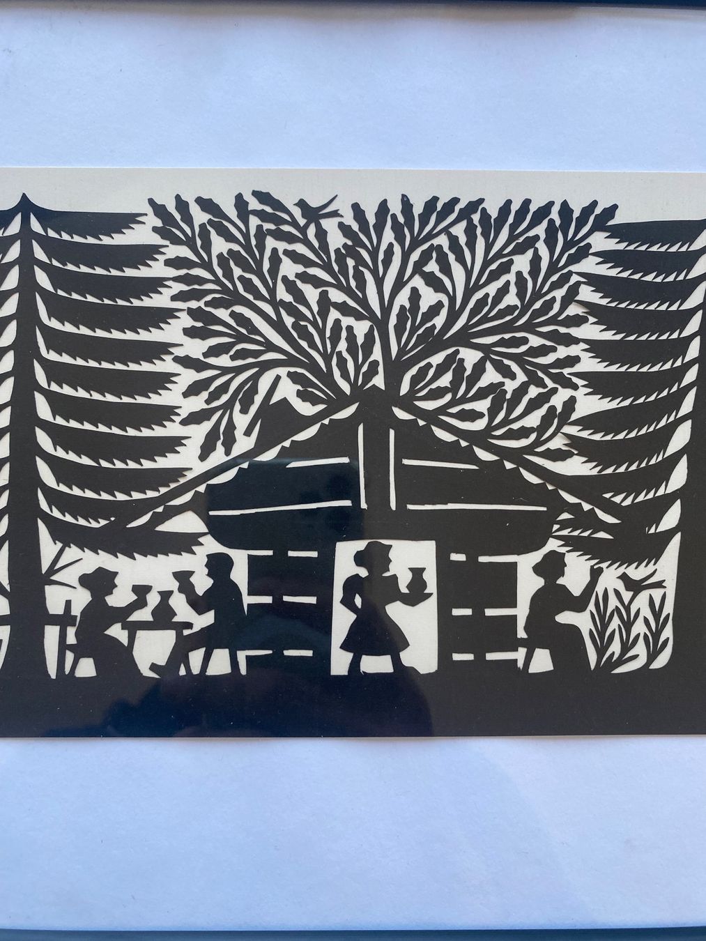 Grafica & Litografie: David Regez, Scherenschnitt "Reiter im Wald" – Usato da solothurn venduto da soko75 2
