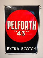 Emailschild Pelfort 43 um 1950  ab 1.-  scotch aperitiv
