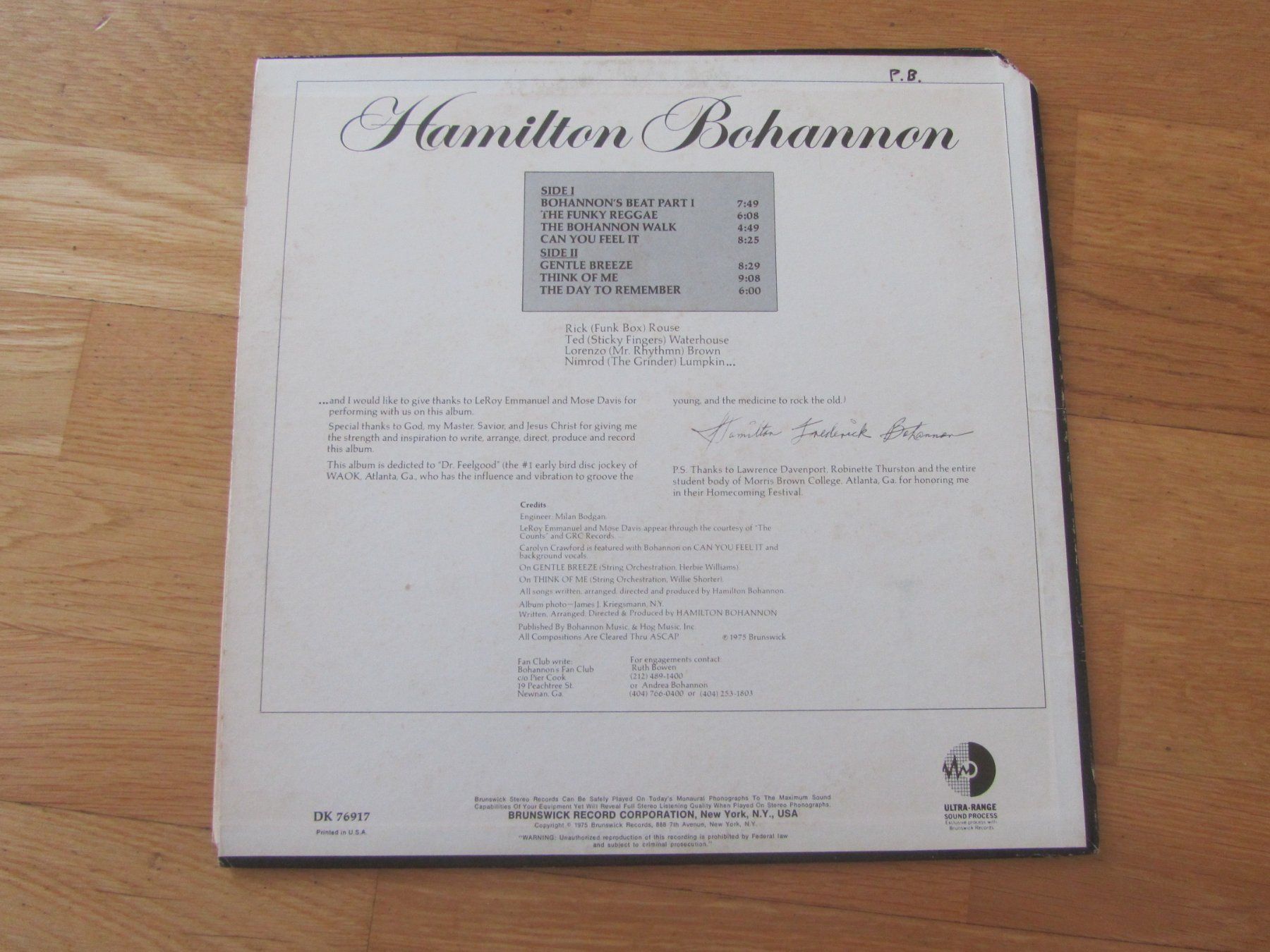 Vinyles: Hamilton Bohannon - Same - Funk, Soul, Disco – D'occasion à Seengen par mikelele 3
