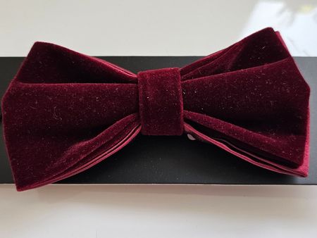 Fliege samt bordeaux neu und originalverpackt