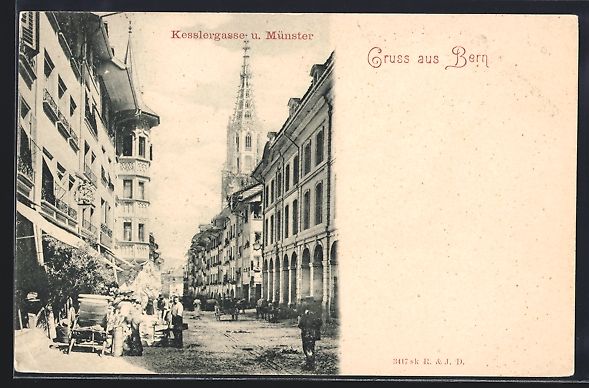Ansichtskarten: AK Bern, Kesslergasse und Münster – Gebraucht aus Berlin von bartko-reher