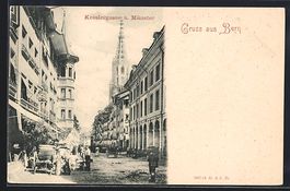 AK Bern, Kesslergasse und Münster
