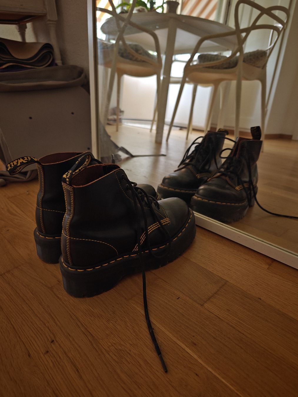 Dr. Martens Scarpe da donna: Dr. Martens 101 UB Quad Platform Boots Black Leather Size 39 – Nuovo (secondo la descrizione) da Liebefeld venduto da kamaha95 5