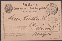 D77) Postkarte Stempel Val Sinestra