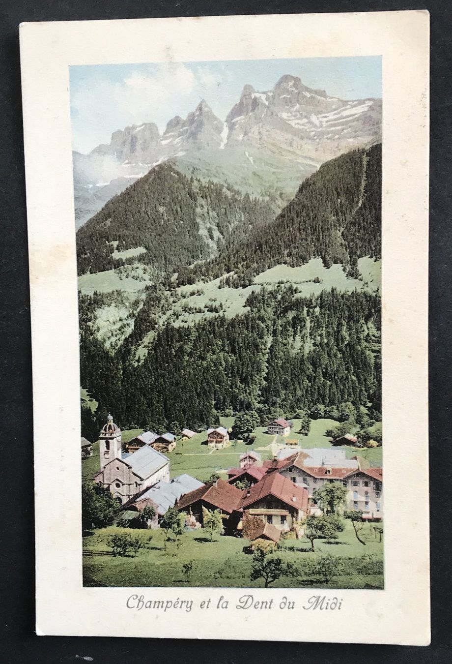 Cartoline postali: CHAMPÉRY ET LA DENT DU MIDI 1915 – Usato da Ostermundigen venduto da Heavenmaus75