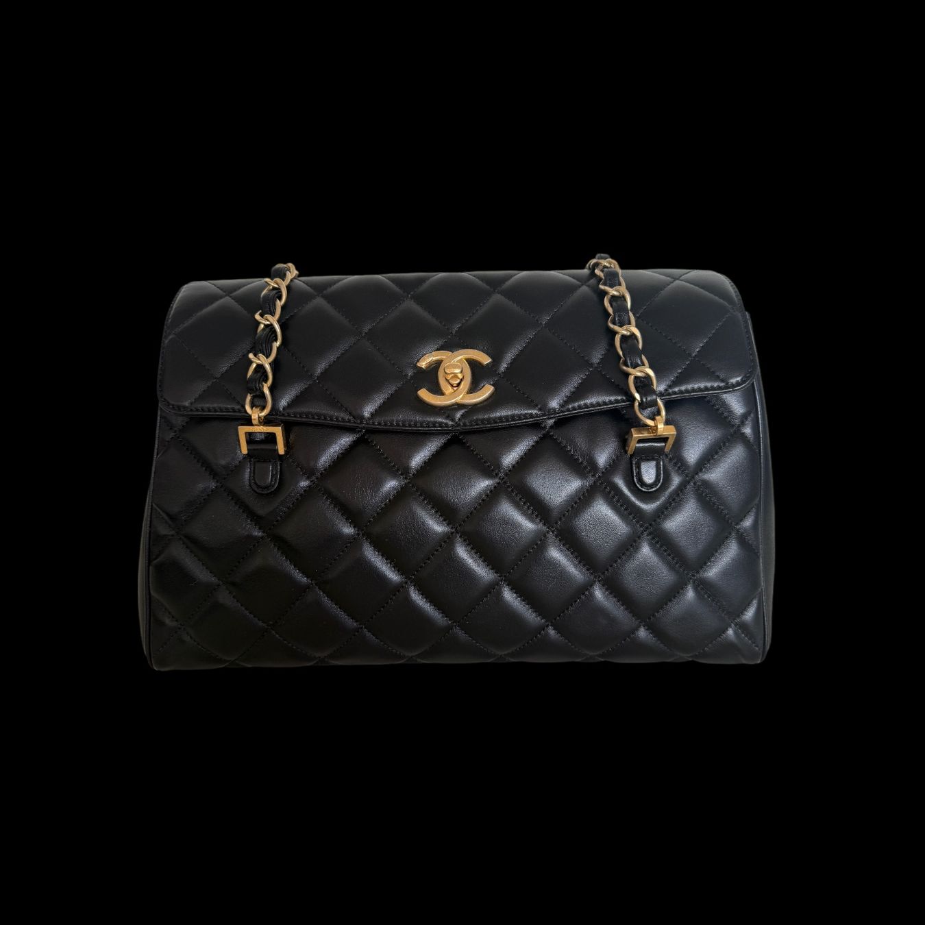 Chanel Borse da donna: Chanel - Elegante Tasche aus schwarzem, gestepptem Lammleder – Usato da Zug venduto da MyraTho