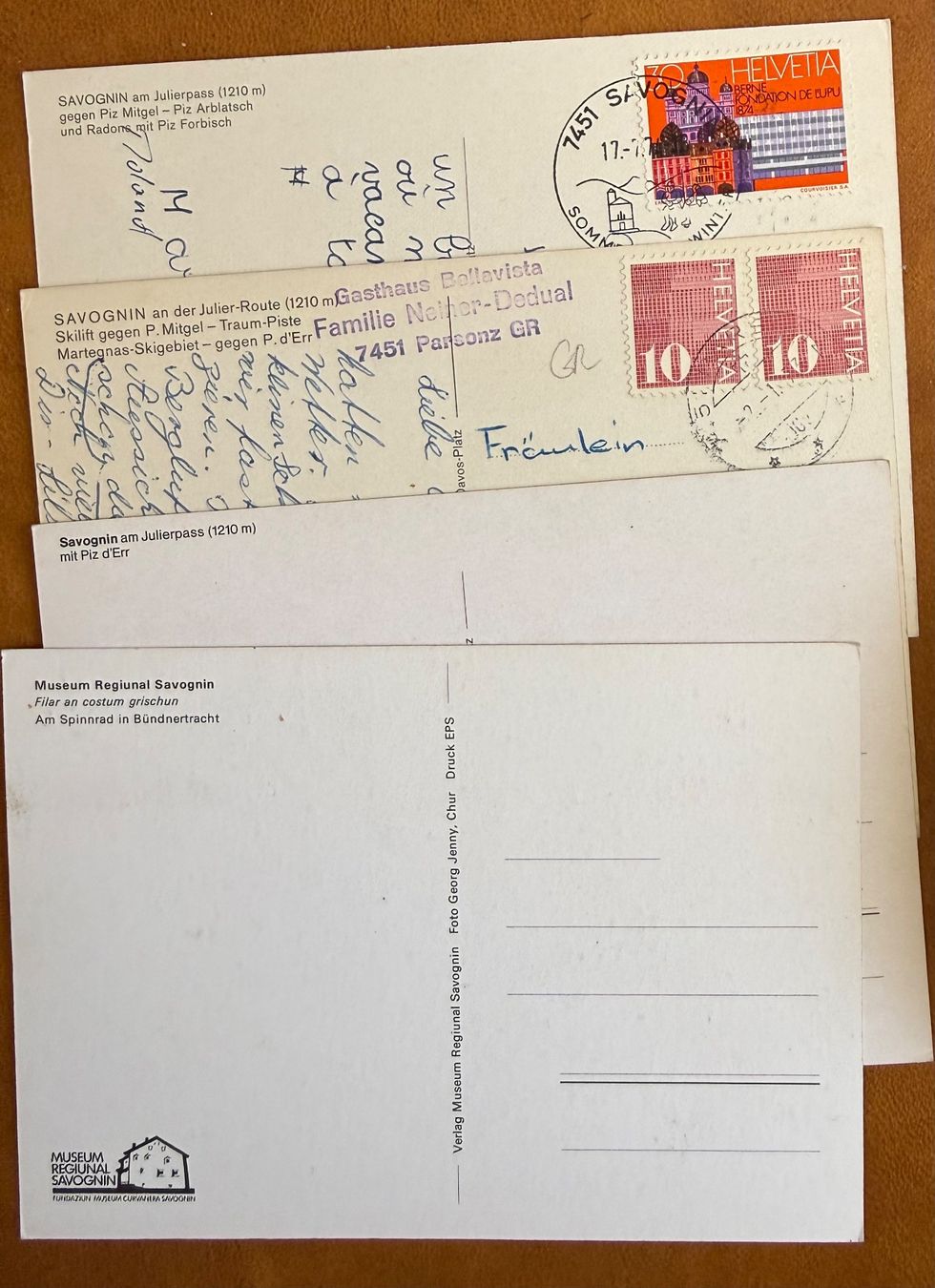 Cartoline postali: Savognin (GR) 4X Ak's – Usato da Lutry venduto da Ediego 5