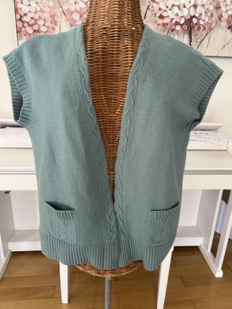 Pullunder Strickgilet, 42, Grün-Türkis