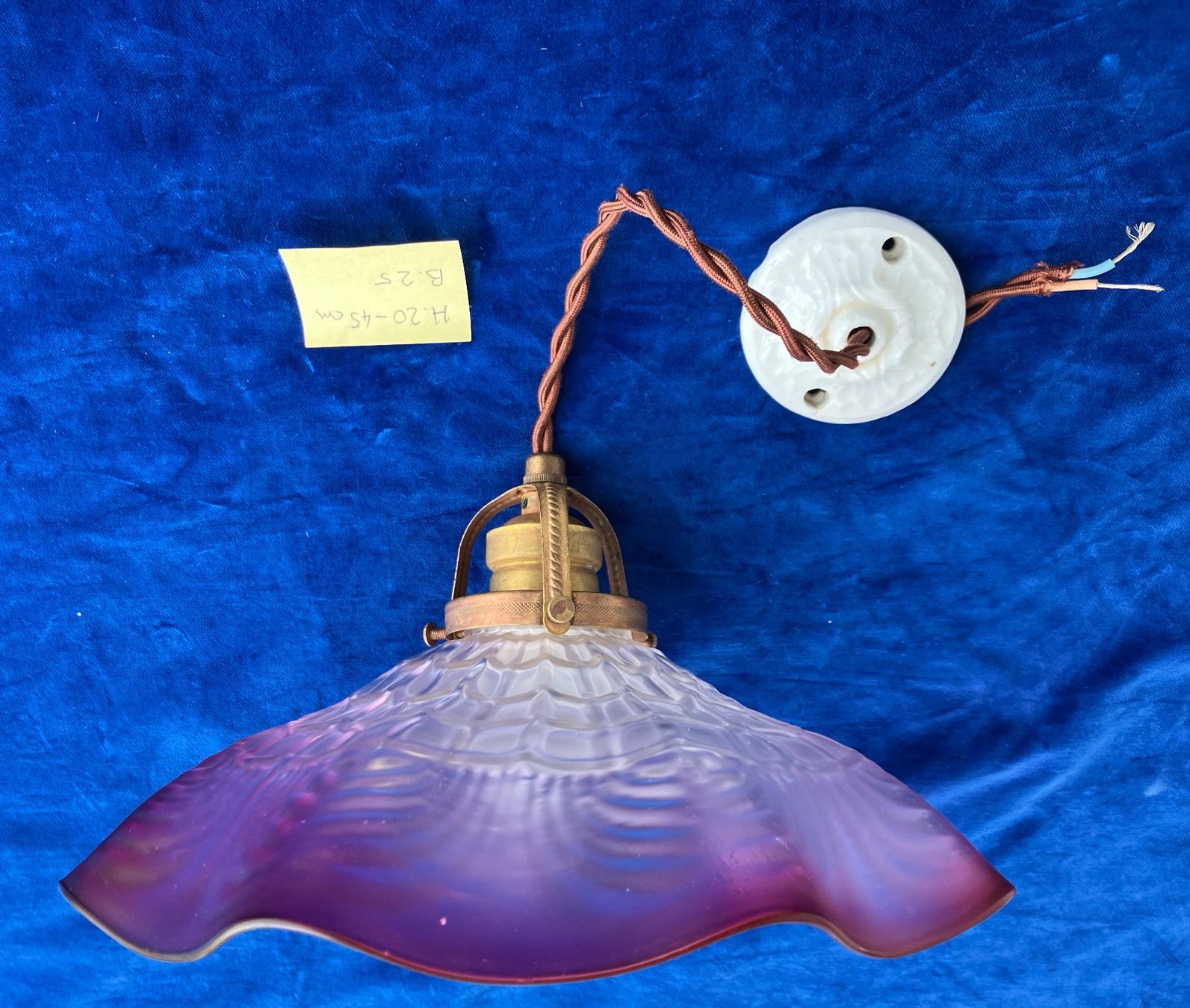 Kronleuchter & Deckenlampen: Antik Jugendstil Deckenlampe mit Opalin Glasschirm – Gebraucht aus Zürich von otomado 1