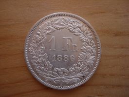 (C1) 1 Franken 1886 UNZ-