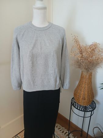 Massimo Dutti Pullover, BW/Viskose