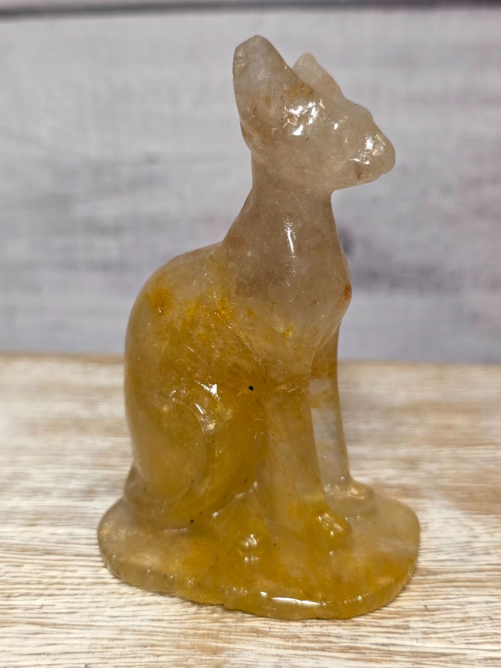 Minerali & Pietre curative: Golden Healer Sphinx Katze 130g – Nuovo e nell'imballaggio originale da Matzingen venduto da Shay_Crystalz