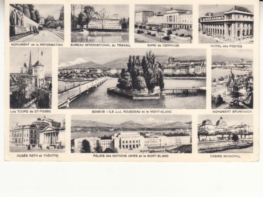 Cartoline postali: Genève ca. 1950 – Usato da Bürglen TG venduto da StampGraf