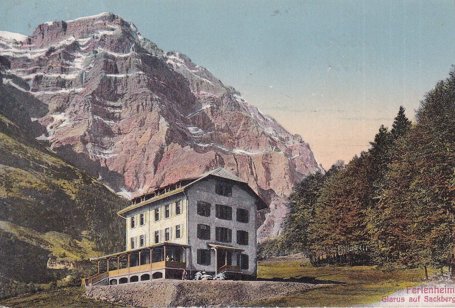 Cartoline postali: Sackberg   GL  bei Riedern     um 1910 – Usato da Brig venduto da Valcards54