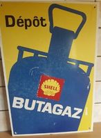 🪧Plaque - panneau vintage Dépôt Shell Butagaz 🪧
