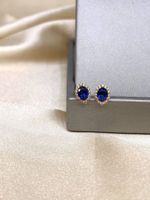 Saphir Ohrstecker 18k Gold Diamanten