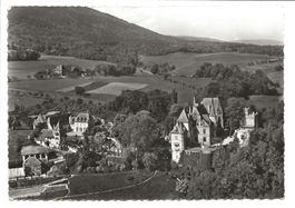 Gorgier (NE) Village et le Château - Flugaufnahme - 1964