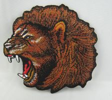 🦁 LÖWENKOPF - Aufnäher - Aufbügler - Stickerei - 9,3x8,8cm