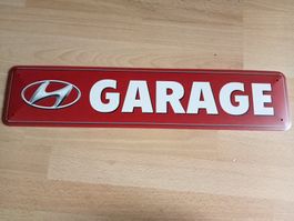 Blechschild-HYUNDAI-GARAGE - 46 X 10 CM