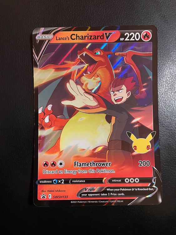 Pokemon Ultrasol COLECCIÓN POKÉMON JCC Celebraciones Lance's Charizard Caja V Sellada De Carta Charizard V Celebrations