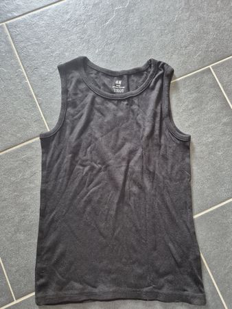 Top Schwarz, H&M Basic, Gr. 146/152, Top Zust