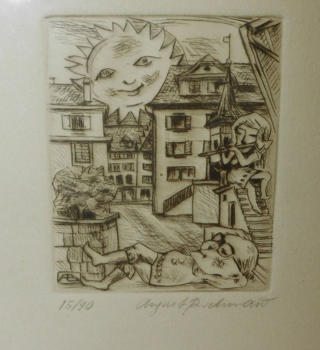 Grafica & Litografie: Lithografie limitiert u handsigniert v August Buchmann – Usato da Sursee venduto da 76 5