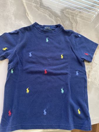 Polo Ralph Lauren Kinder T-Shirt Grösse 5 dunkelblau bestick