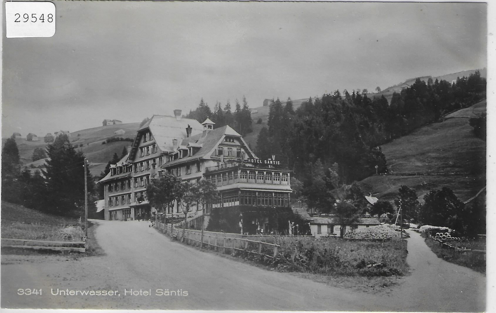 Cartoline postali: Unterwasser - Hotel Säntis – Usato da Ettingen venduto da Kartenplanet