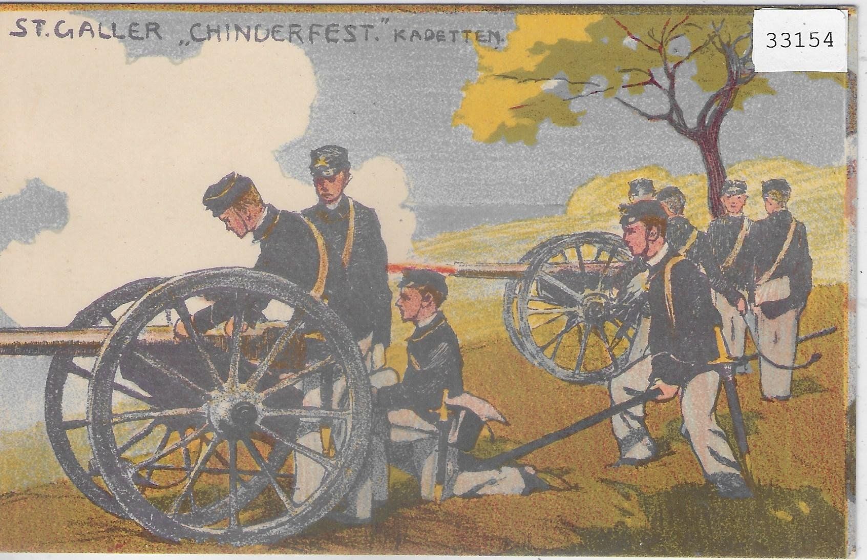 Cartes postales: St. Galler "Chinderfest" Kadetten - Litho – D'occasion à Ettingen par Kartenplanet
