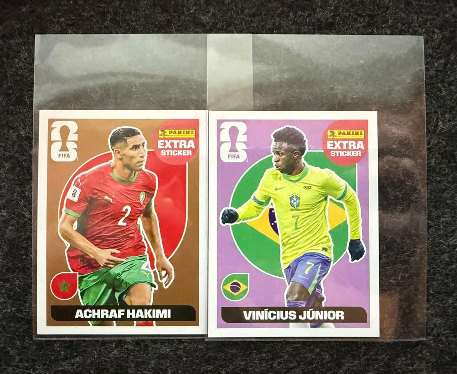 PANINI STICKER WM 2026 - HAKIMI + VINÍCIUS (EXTRA STICKER) (Neu (gemäss ...