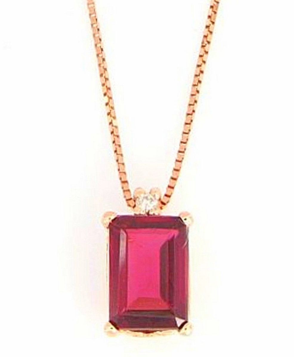 Catenine: 18K Roségold Collier mit Rhodolith Anhänger – Nuovo (secondo la descrizione) da Untersiggenthal venduto da TimeandShine