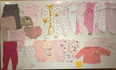 21 items Complete Baby Girl Bundle Size 56 - all you need